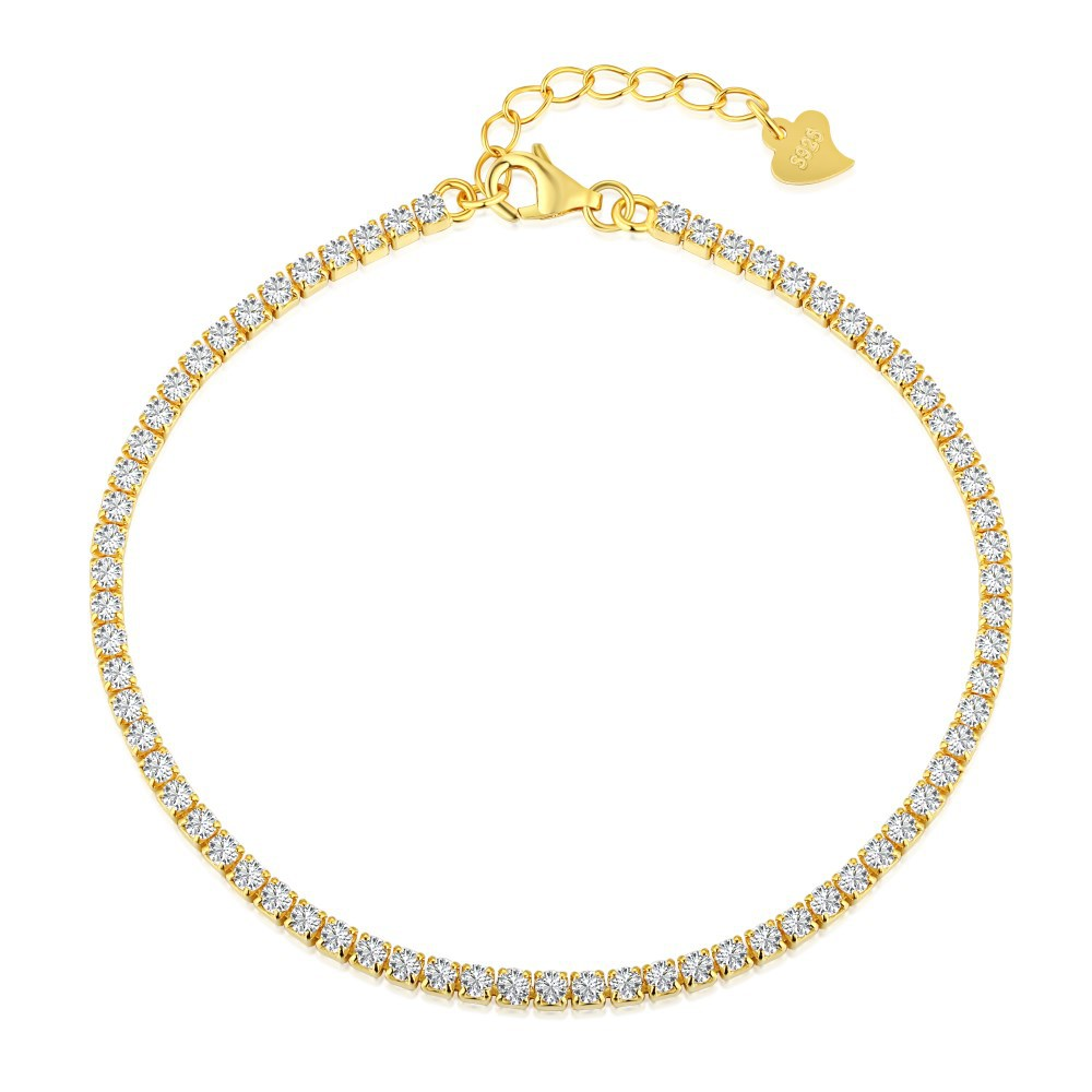 CrownJewel Tennis Bracelet Collection S925 sterling silver bracelet women's fashion single row diamond zircon bracelet jewelry