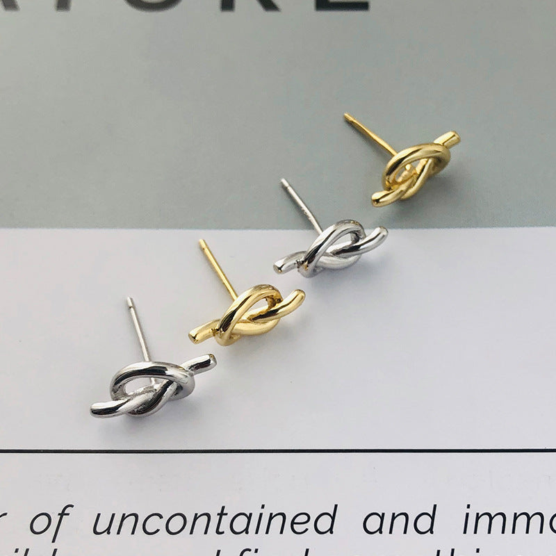 CrownJewel Sterling Silver Knotted Earrings