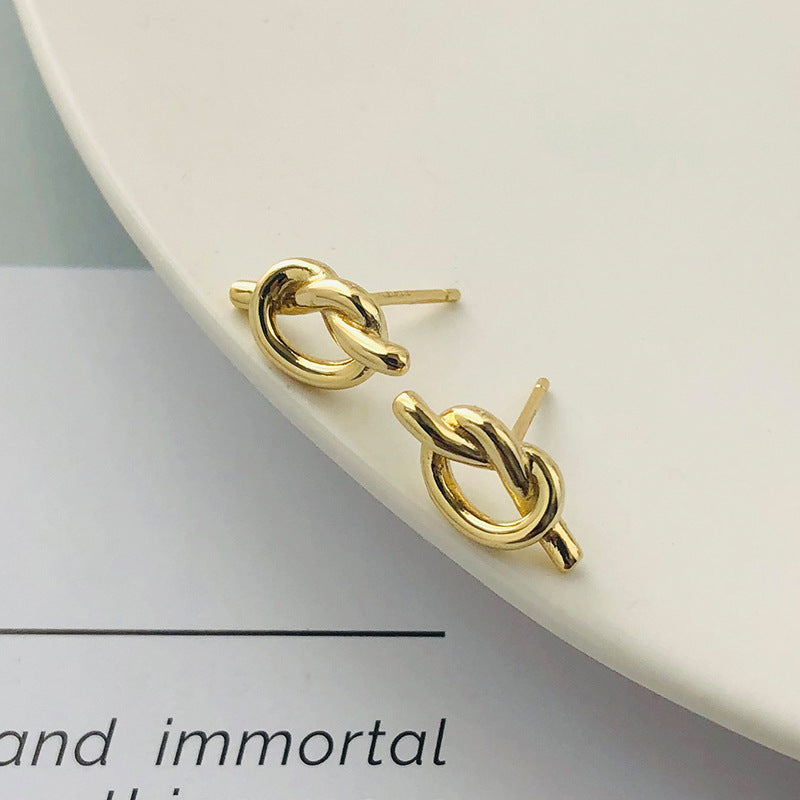 CrownJewel Sterling Silver Knotted Earrings