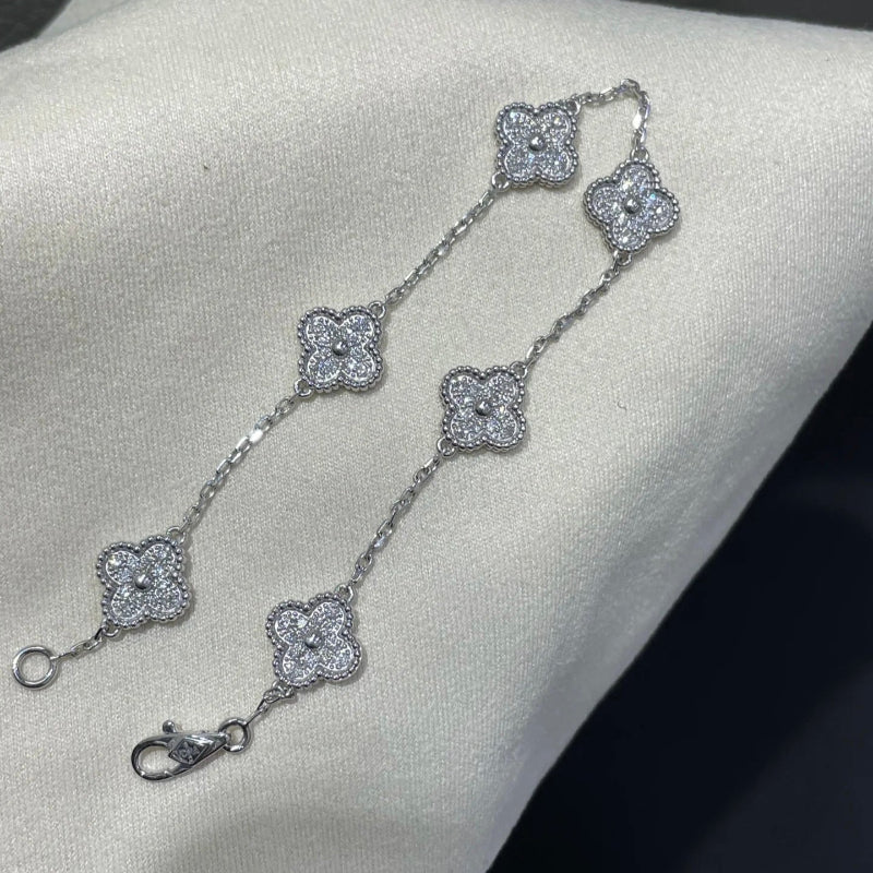 Classic clover bracelet 6 motifs diamond
