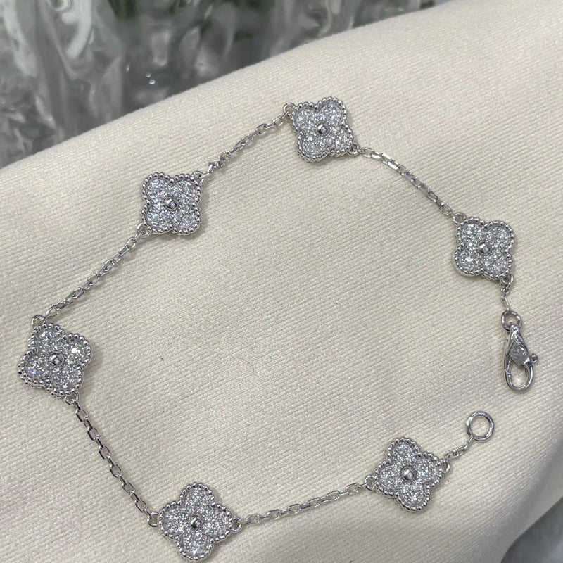 Classic clover bracelet 6 motifs diamond