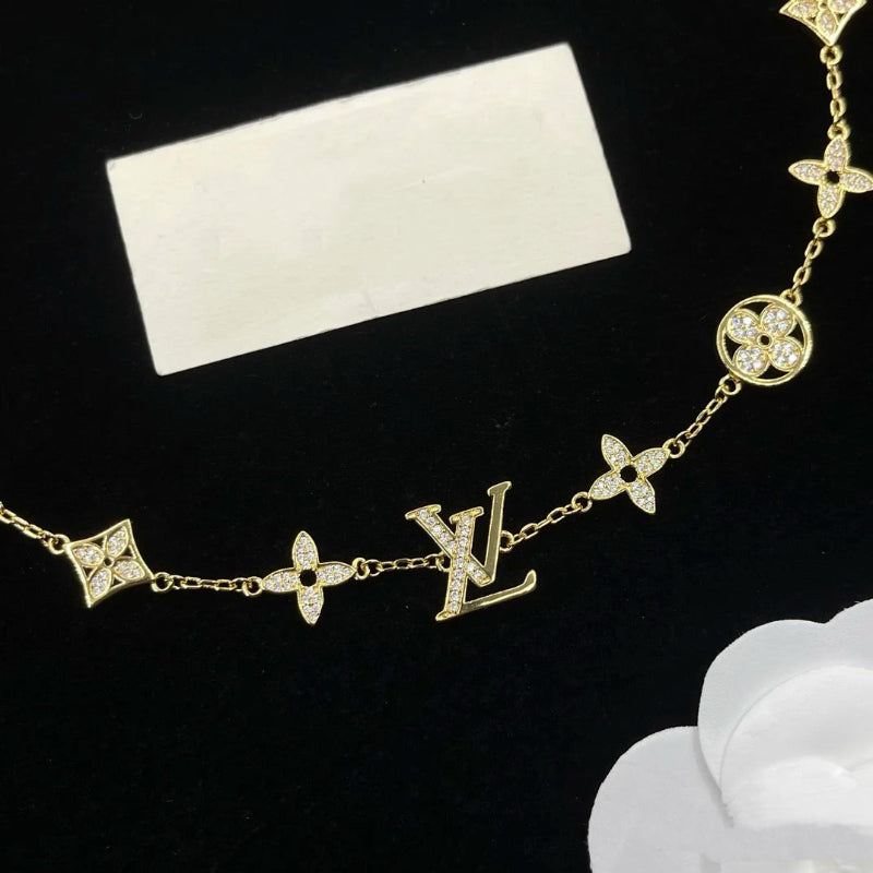 Color Blossom Start and Sun Necklace with Diamonds