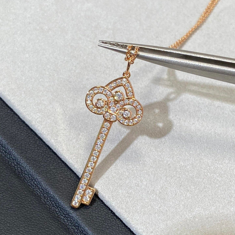 CrownJewel Fleur de Lis Key Pendant necklace