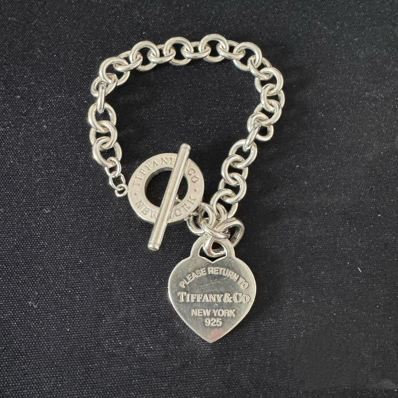 Heart Tag Toggle Bracelet