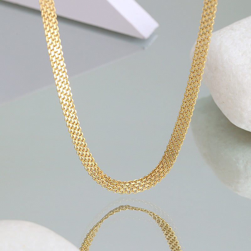 CrownJewel sterling silver Hollow Braided tennis Necklace