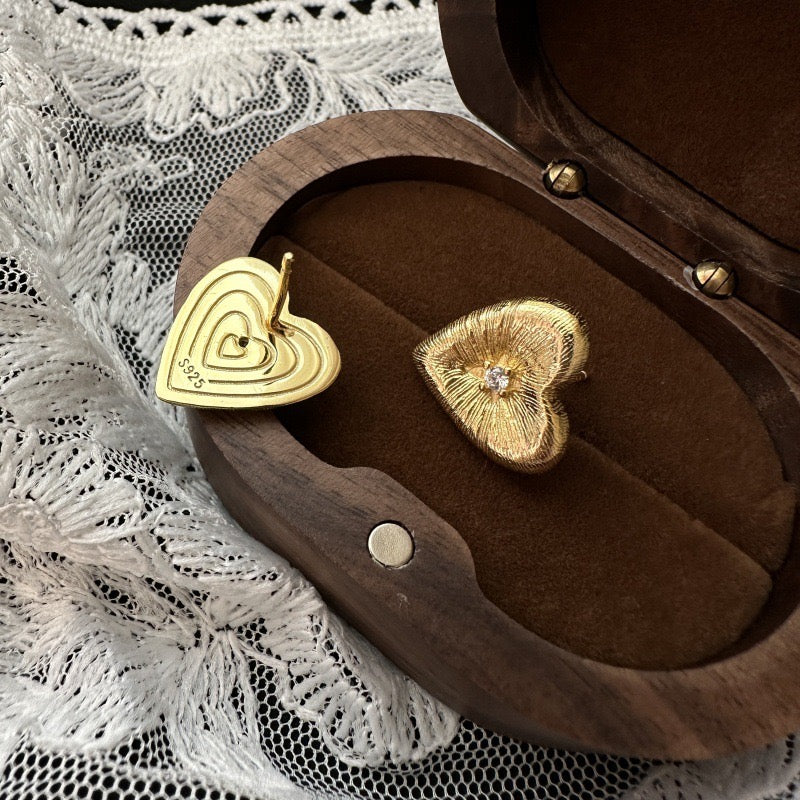 Pendientes de amor de plata de ley 925 CrownJewel