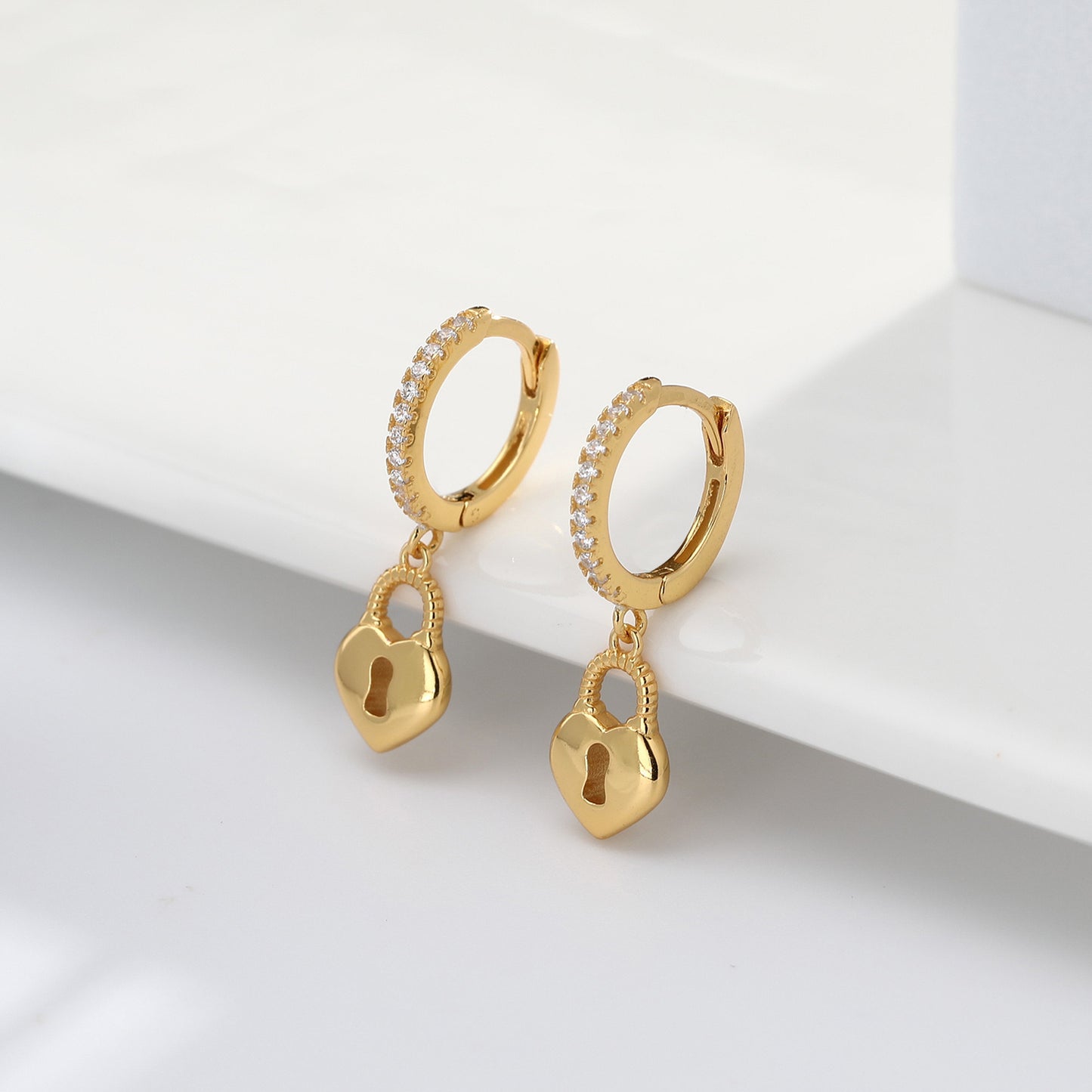 925 sterling silver diamond earrings