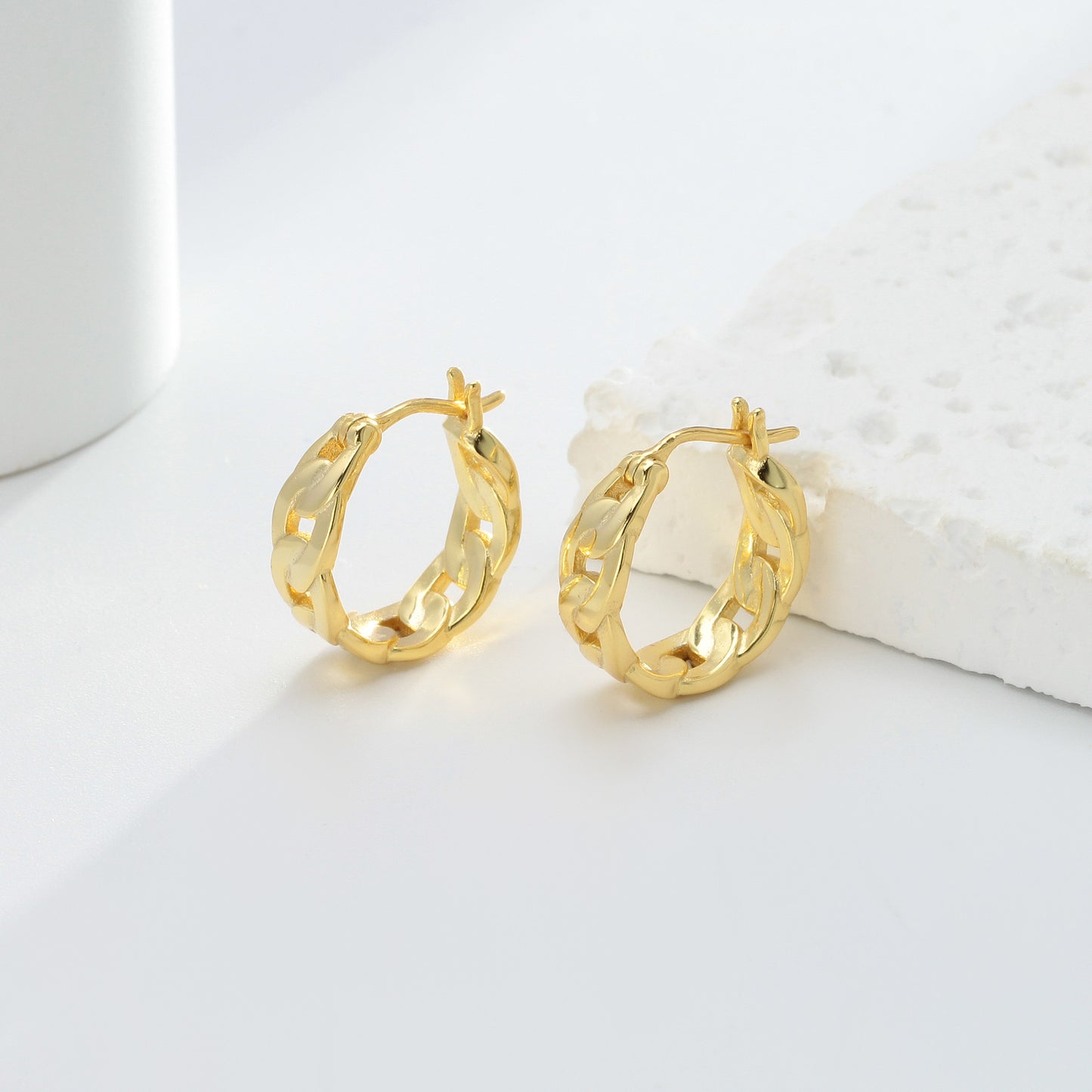 925 Sterling Silver Simple Hoop Earrings