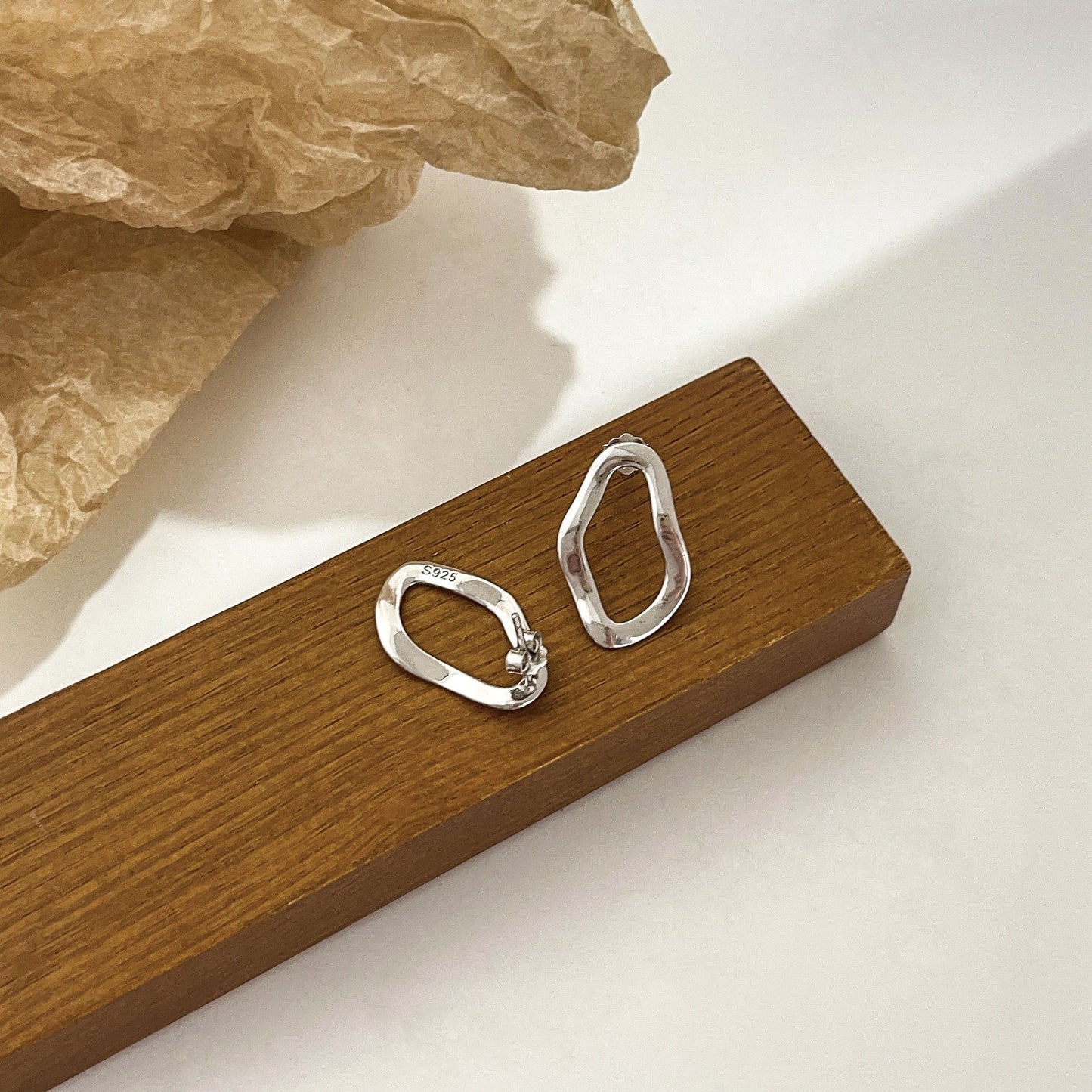 925 sterling silver circle unique design versatile earrings