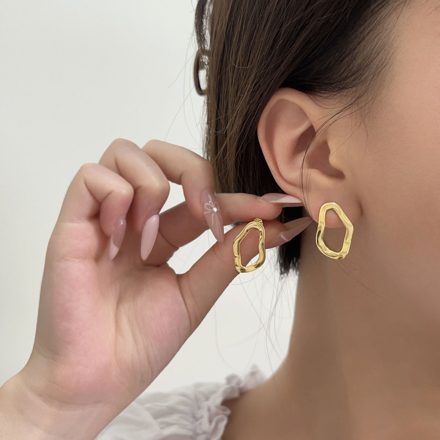 925 sterling silver circle unique design versatile earrings