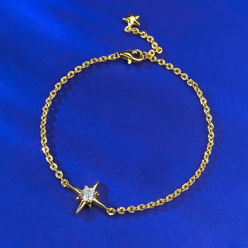 CrownJewel 925 Sterling Silver Star Bracelet