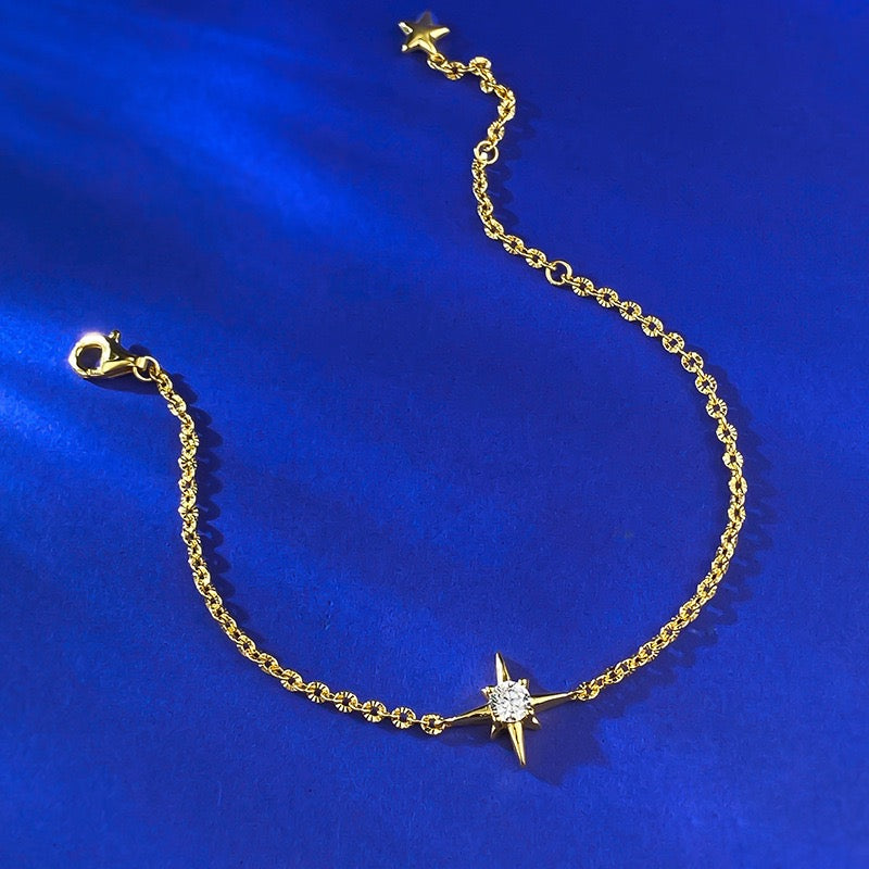 CrownJewel 925 Sterling Silver Star Bracelet