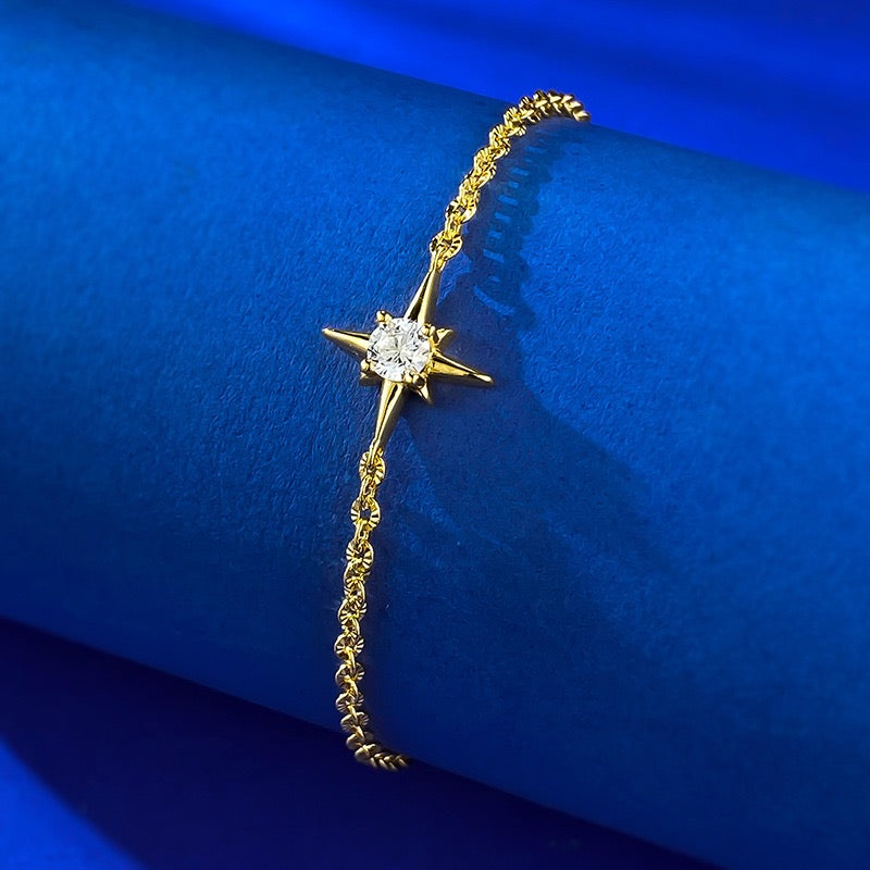 CrownJewel 925 Sterling Silver Star Bracelet
