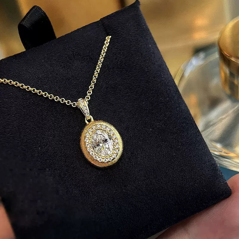 CrownJewel 925 Sterling Silver Vintage Round Pendant Necklace