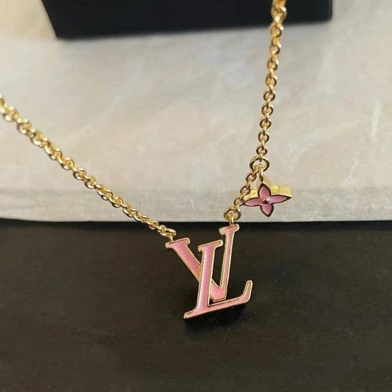 Iconic Enamel Necklace Pink