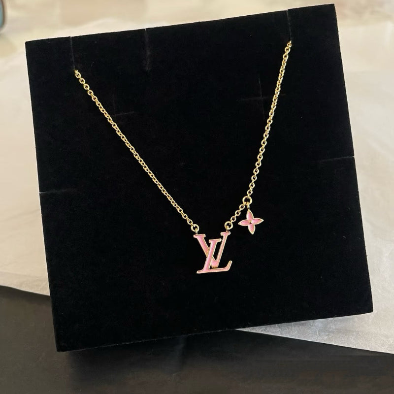Iconic Enamel Necklace Pink