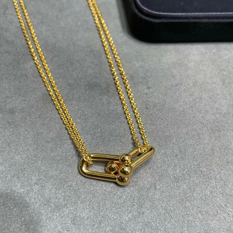 Large double link necklace