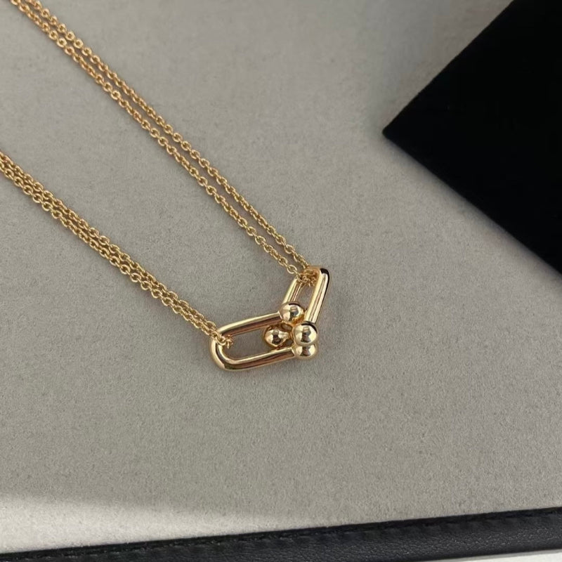 Large double link necklace