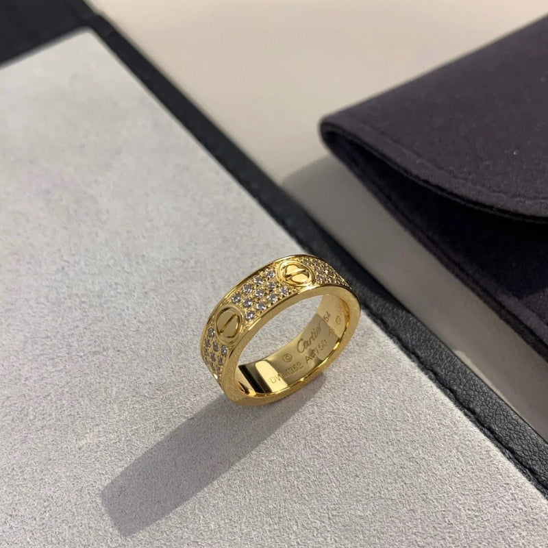 Love Ring Classic Model 3 rows diamond 6.5mm