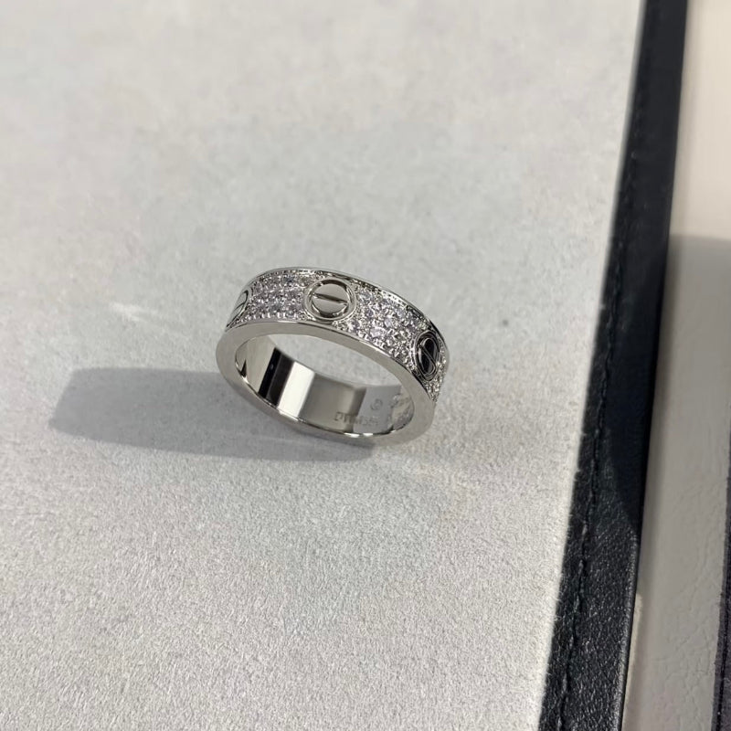 Love Ring Classic Model 3 rows diamond 6.5mm