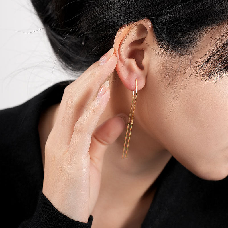 CrownJewel Sterling Silver Tassel Earrings