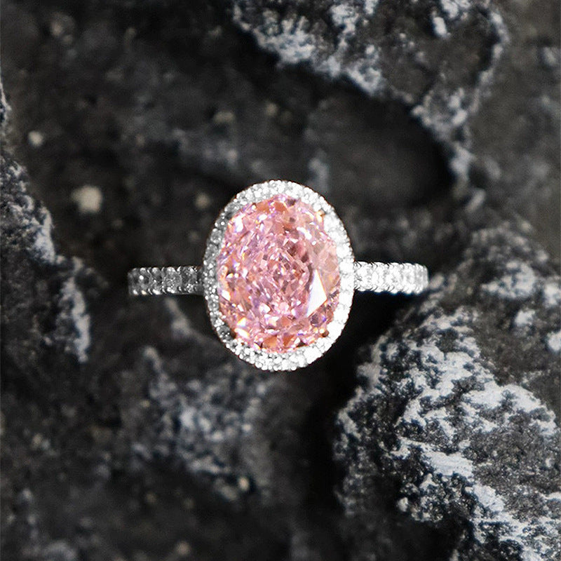 Anillo de diamantes rosas CrownJewel