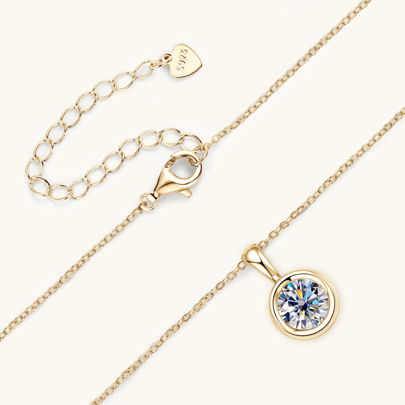 Elegante collar con colgante de diamantes de 2 quilates CrownJewel