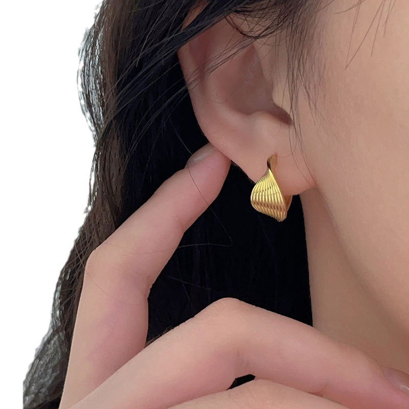 Striped earrings 925 Sterling Silver
