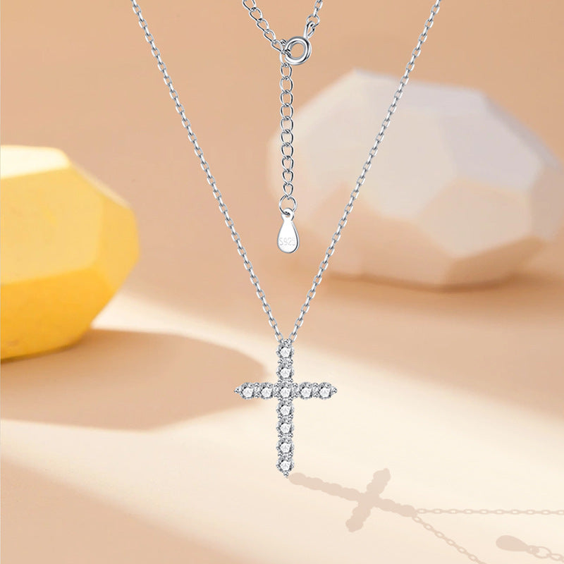 CrownJewel 18K Gold Plated Cross Necklace for Women