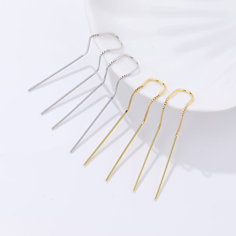 CrownJewel Sterling Silver Tassel Earrings