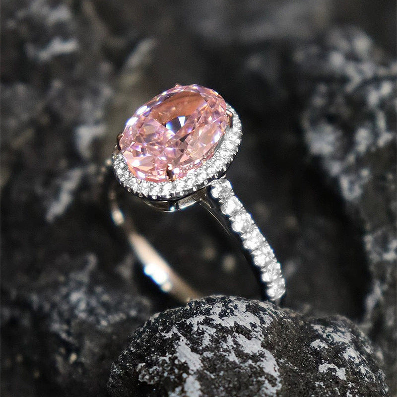 Anillo de diamantes rosas CrownJewel