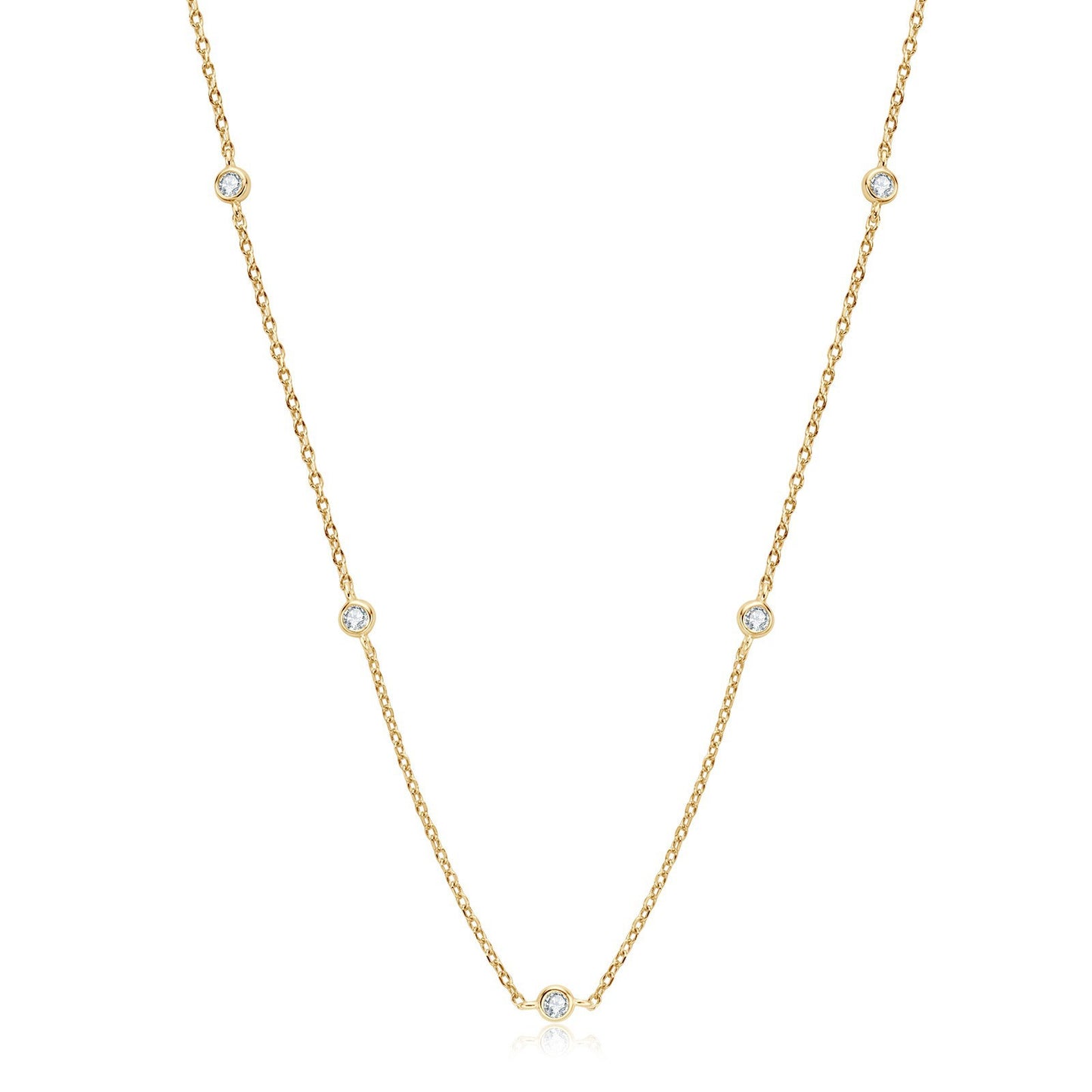 Collar CrownJewel con estrella de seis puntas de moissanita y cadena de clavícula de plata de ley S925.