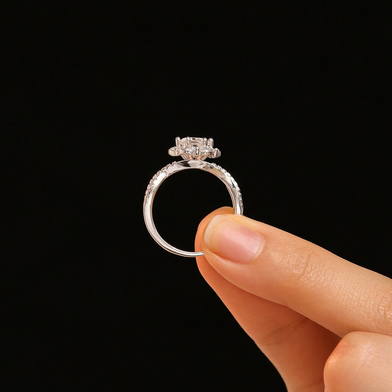 Anillo de moissanita de 1 quilate CrownJewel al por mayor