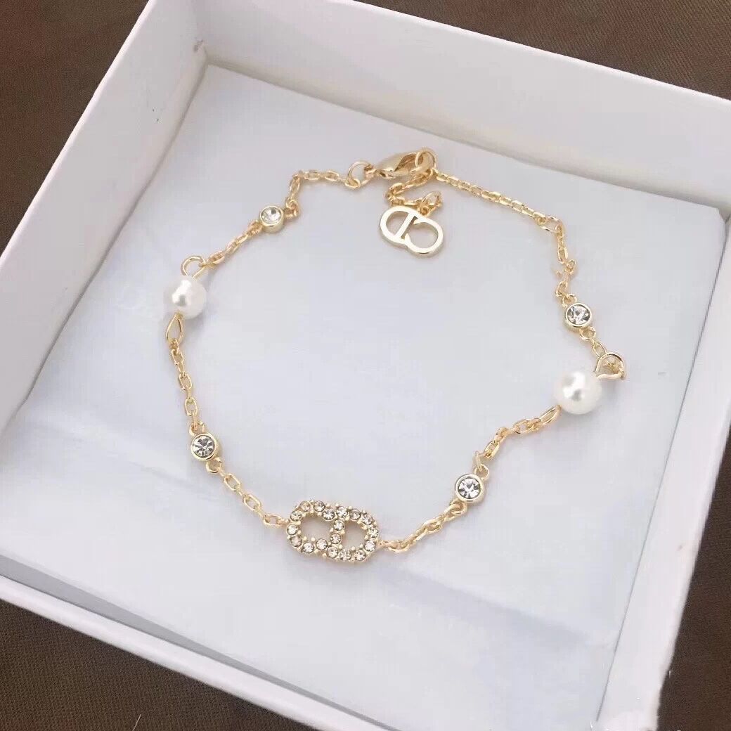 Pulsera clásica de cristal con incrustaciones de diamantes CrownJewel