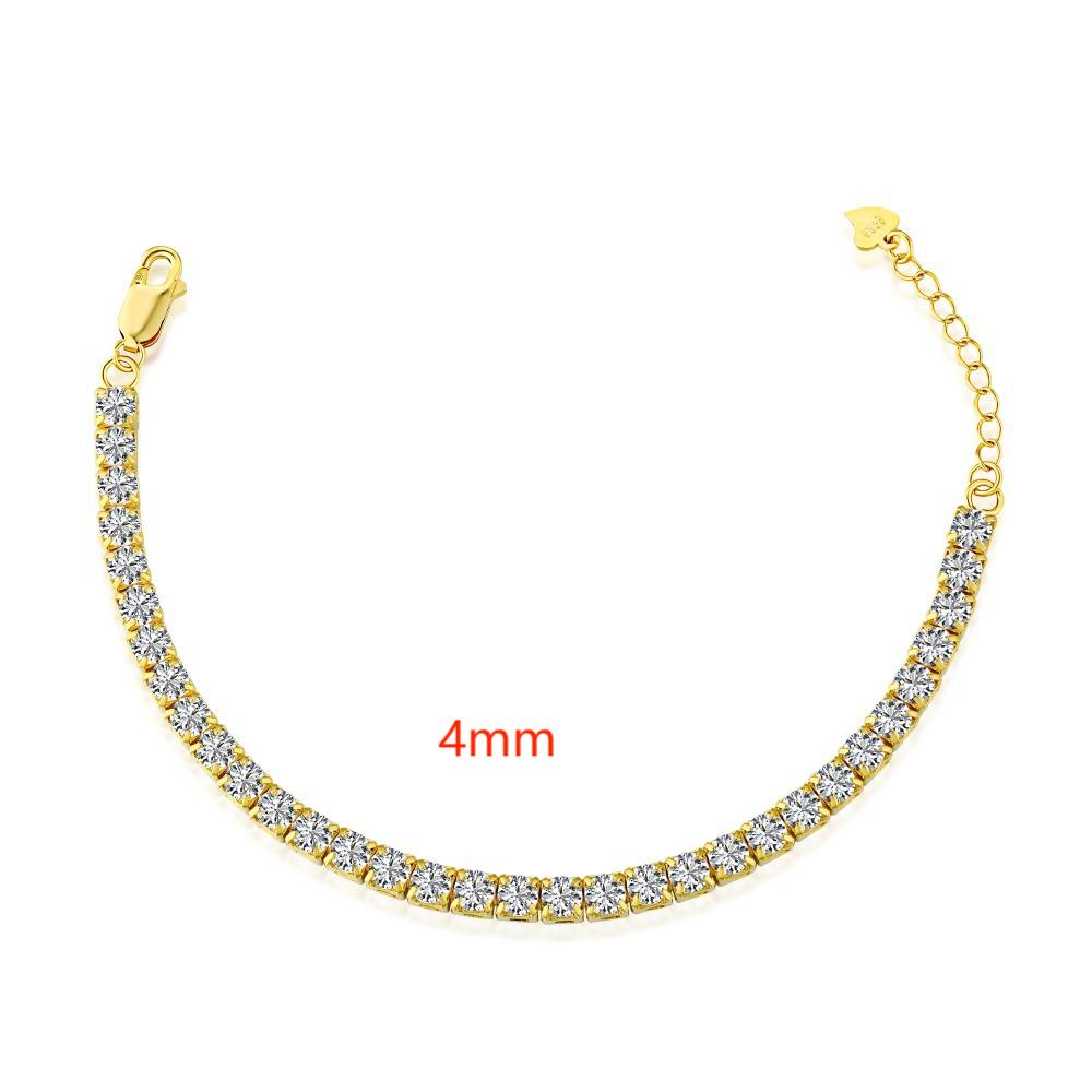 CrownJewel Tennis Bracelet Collection S925 sterling silver bracelet women's fashion single row diamond zircon bracelet jewelry