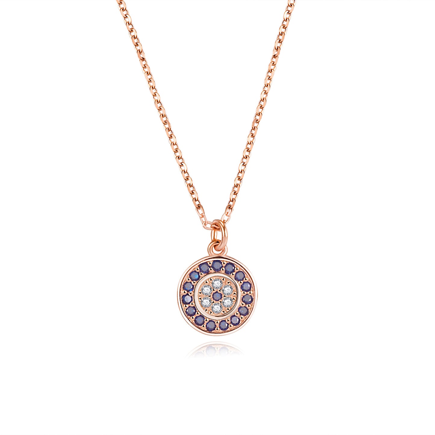 CrownJewel Sterling Silver S925 Devil's Eye Necklace Women's Pendant Non-Fading Necklace