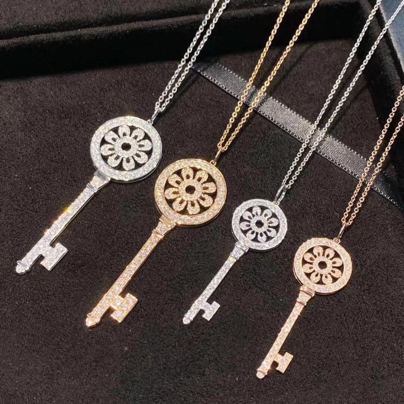 CrownJewel Petals key pedant necklace