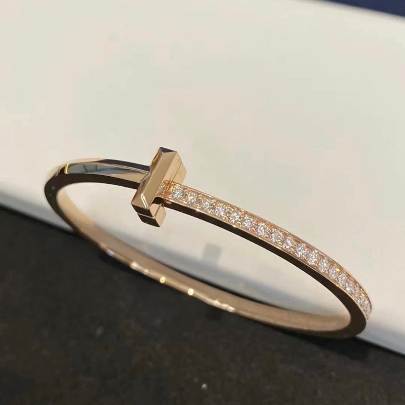 T1 Narrow Diamond Hinged Bangle