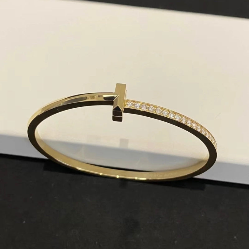 T1 Narrow Diamond Hinged Bangle