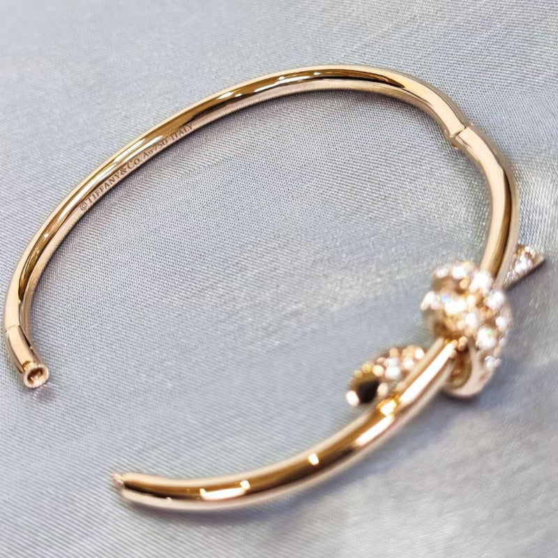 V gold 18K high version KNOT diamond bracelet