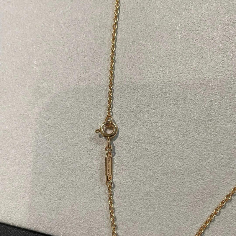 V gold 18K high version KNOT diamond necklace