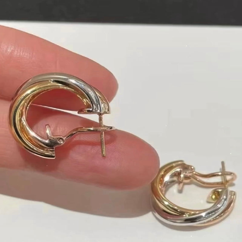 V gold 18K classic model earrings