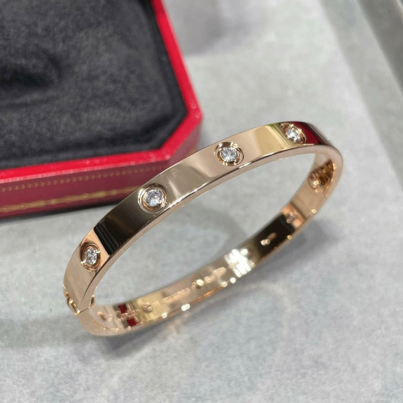 18K love bracelet 10 diamonds classic model