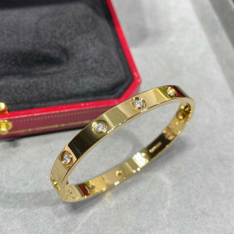 18K love bracelet 10 diamonds classic model