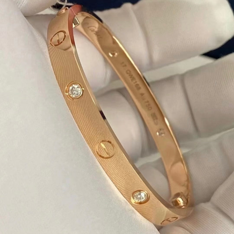 18K love bracelet 4 diamonds classic model