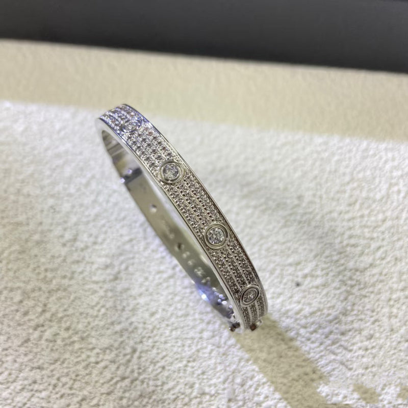 18K love bracelet classic model 3 rows diamond