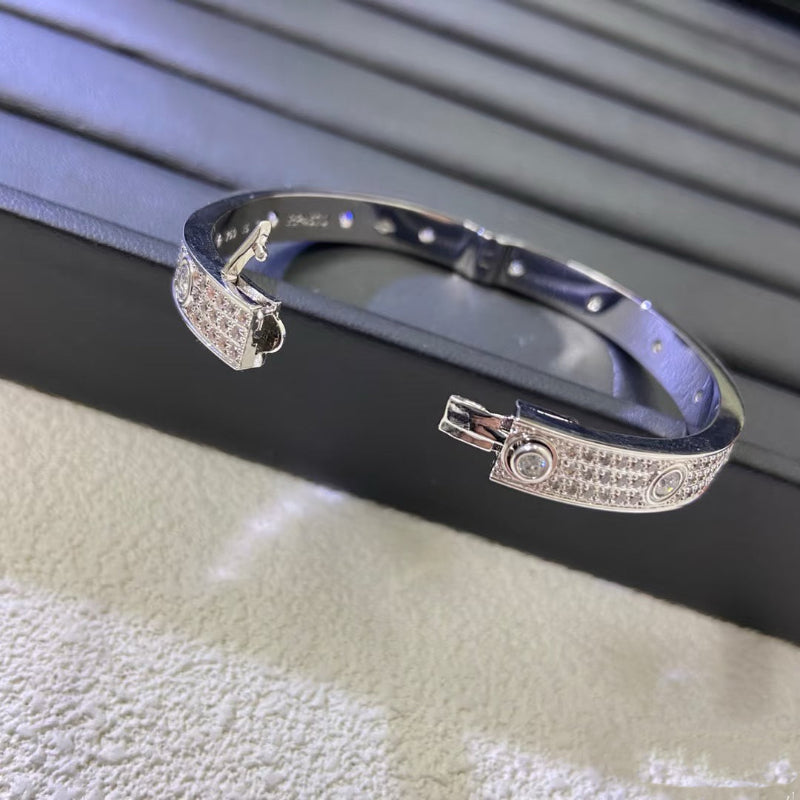 18K love bracelet classic model 3 rows diamond