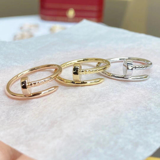 nail ring small model 18K gold plated minimalist design