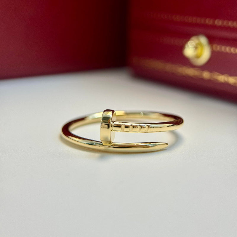 yellow gold nail ring small model no diamonds