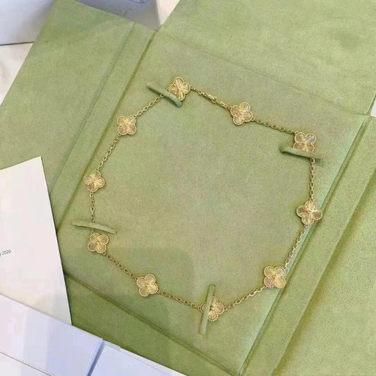 Classic clover necklace 10 motifs yellow gold